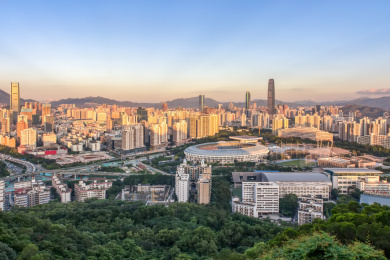深圳城市罗湖天际线
