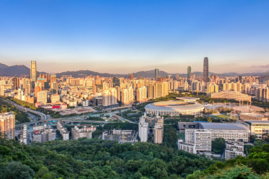 深圳城市罗湖天际线
