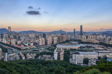 深圳城市罗湖天际线