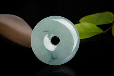 翡翠如意平安扣挂件