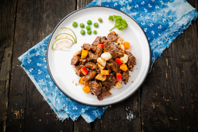 茶香黑椒牛肉粒