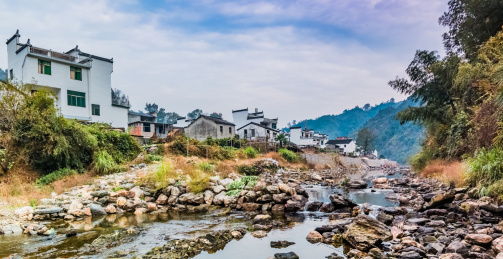 江西省婺源县赋春镇长溪村居民住宅建筑景观