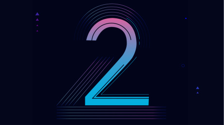 深蓝色数字背景科技 数字2 