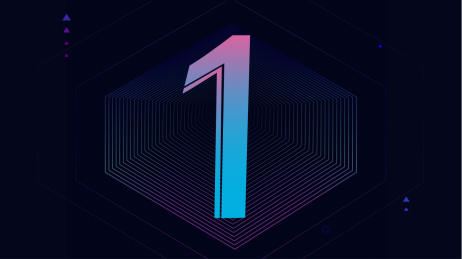 线条背景 倒计时1 蓝紫色