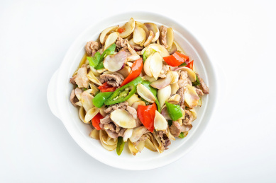 中国菜-鲜百合炒肉