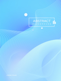 蓝色柔色流体渐变背景海报模板 EPS10