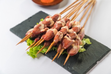 鸡心串烧烤碳烤 烧烤