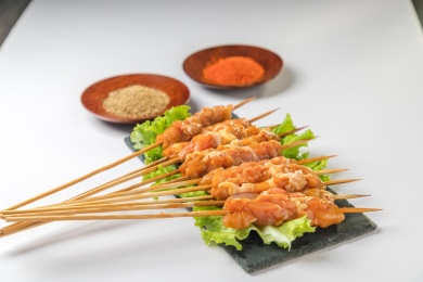 鸡腿肉串烧烤 烧烤