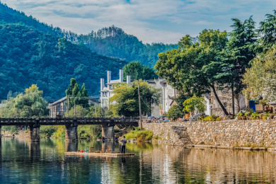 江西省景德镇市瑶里古镇居民住宅建筑景观 