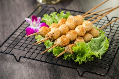 碳烤鱼丸bbq烧烤