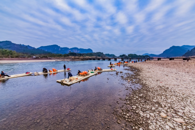 江西省鹰潭市龙虎山泸溪河流域自然景观