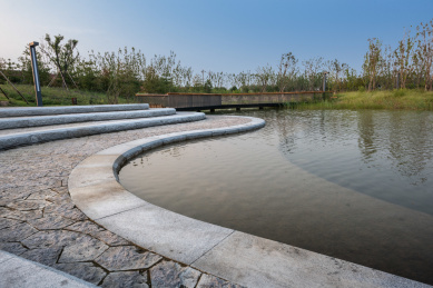 湖岸铺装台阶 湖 湿地