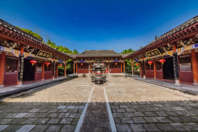 江西省鹰潭市龙虎山上清古镇天师府道观院建筑景观