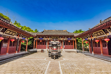 江西省鹰潭市龙虎山上清古镇天师府道观院建筑景观