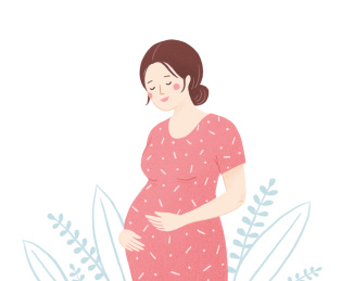 孕妇怀孕插画