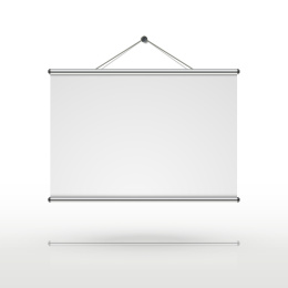 在白色背景的投影布设计