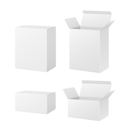 空白打开的箱子设计