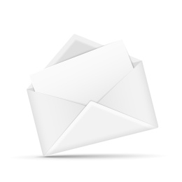 白色信封和信纸设计