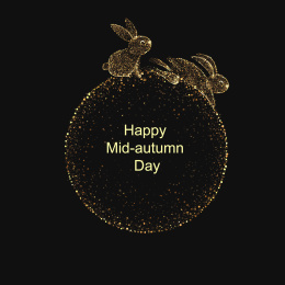 金色发光粒子动物之兔子