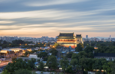 北京鼓楼大街夜景