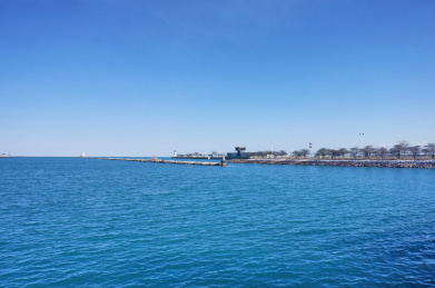 蓝色公园风景 水 海