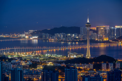 澳门城市夜景风光