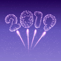 2019 新年烟花粒子绽放