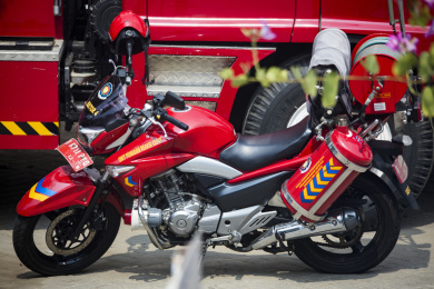 酷炫的消防摩托车 摩托车