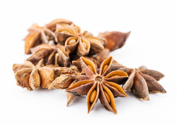 star anise isolated on white