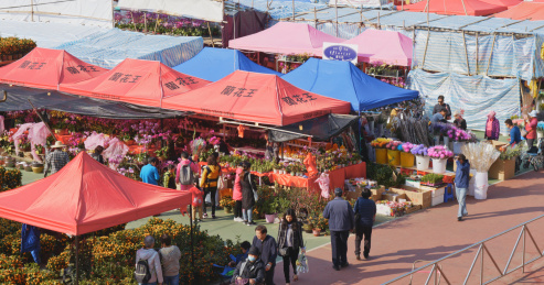 tsuen wan, hong kong, 13 february 2018:-traditional chinese fair