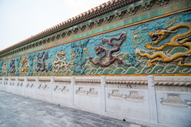 北京故宫九龙壁 上午