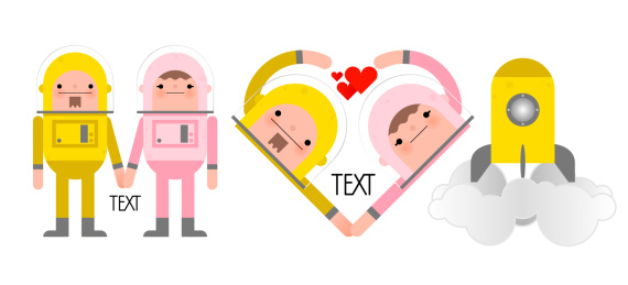 两个宇航员情侣