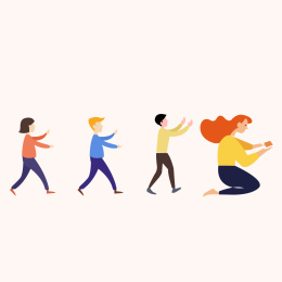 2.5D电商人物元素插画