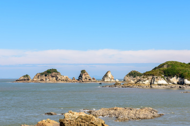 福州著名的闽江口五虎礁风光