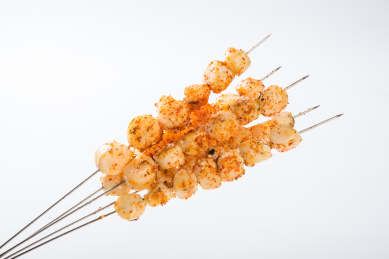 鲜美的烤扇贝柱 烧烤