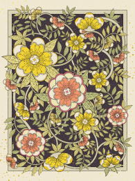 繁盛花卉成人填色画
