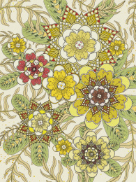 清爽花卉成人填色画