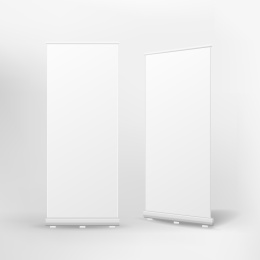 空白易拉宝集合，白色背景
