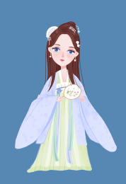 中国风古装少女插画