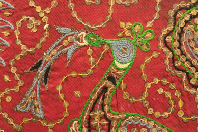 伊朗卡尚的传统波斯刺绣