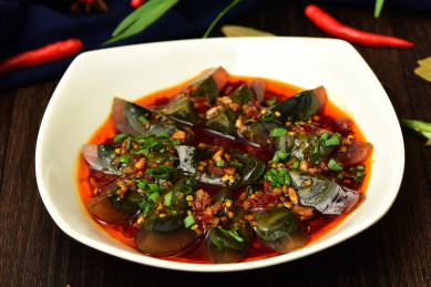 美味食物凉拌松花蛋