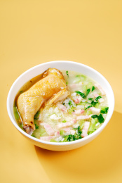 美味鸡腿菜泡饭 暖色调