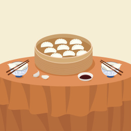 饺子插画素材