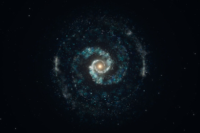 三维渲染，绚丽星河