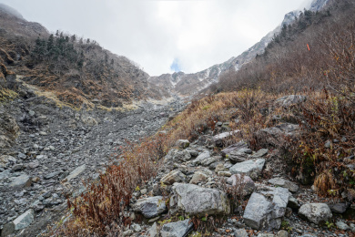 日本南阿尔卑斯山脉北岳的大桦泽登山路线