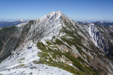 北岳和日本南阿尔卑斯山脉的群山