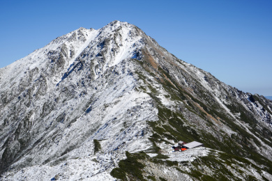 北岳和北岳山庄 日本南阿尔卑斯山脉
