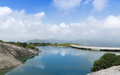 温岭方山水库 水 天空