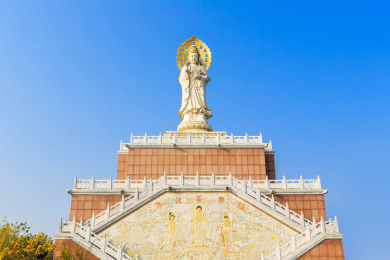 洪福寺观音菩萨汉白玉塑像