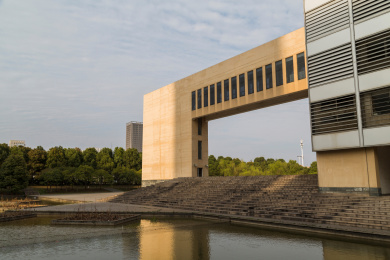 航拍中国合肥工业大学宣城校区夏季校园风景